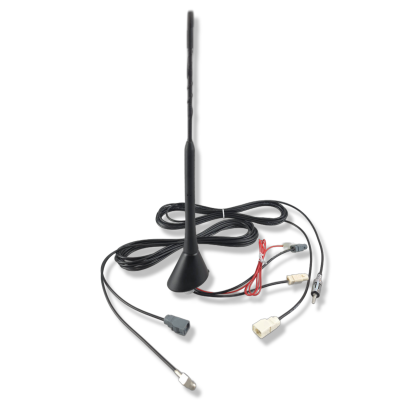 CA-AN-FM/DABVL2,5-Set +Alu250 ~ Dachantenne Set mit 7,5m Verlängerung und Abstrahlplatte für GFK Dächer